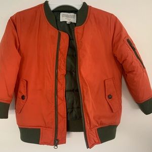Orange and green toddler jacket!